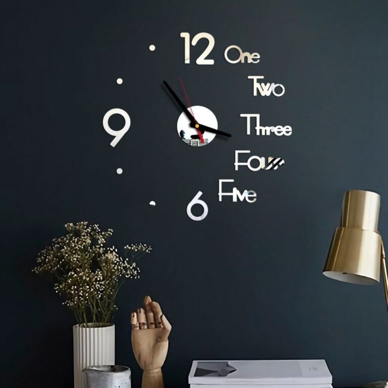 Wall clock, Shiny silver - AG350