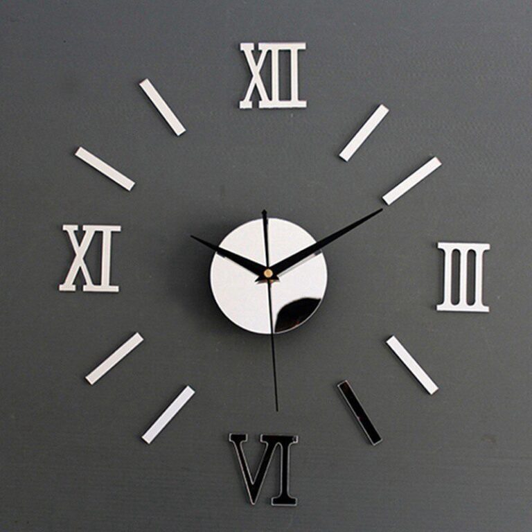 Wall clock, Shiny silver - AG351