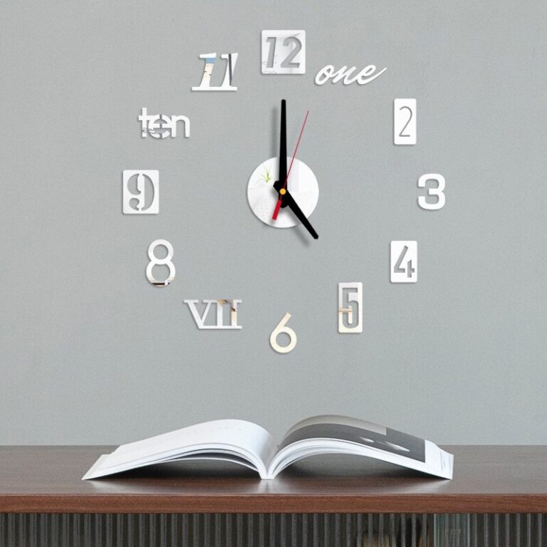 Wall clock, Shiny silver - AG355