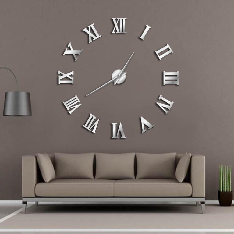 Wall clock, Shiny silver - AG356