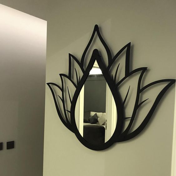 Wall mirror, Black - AG502