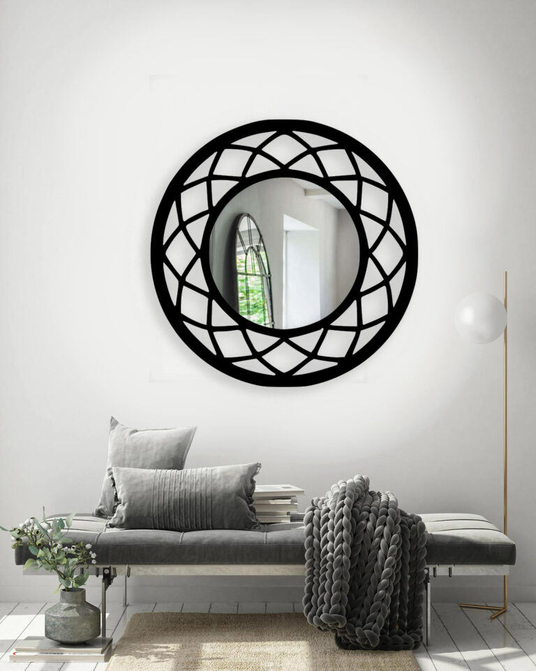 Wall mirror, Black - AG510