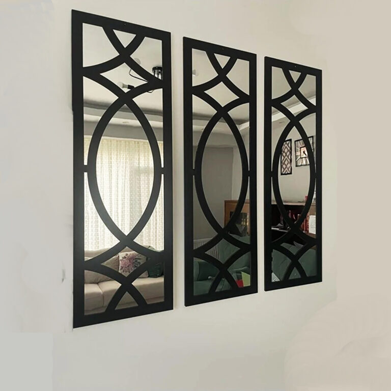 Mirror set of 3 pieces, Black - AG534