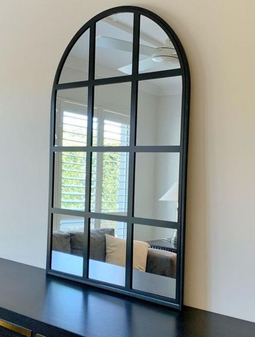 Mirror with wooden frame, Black - AG541