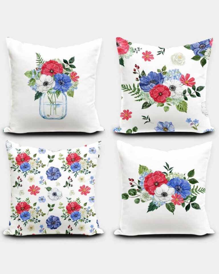 Cushion cover set 4 pieces, velvet - cus-14