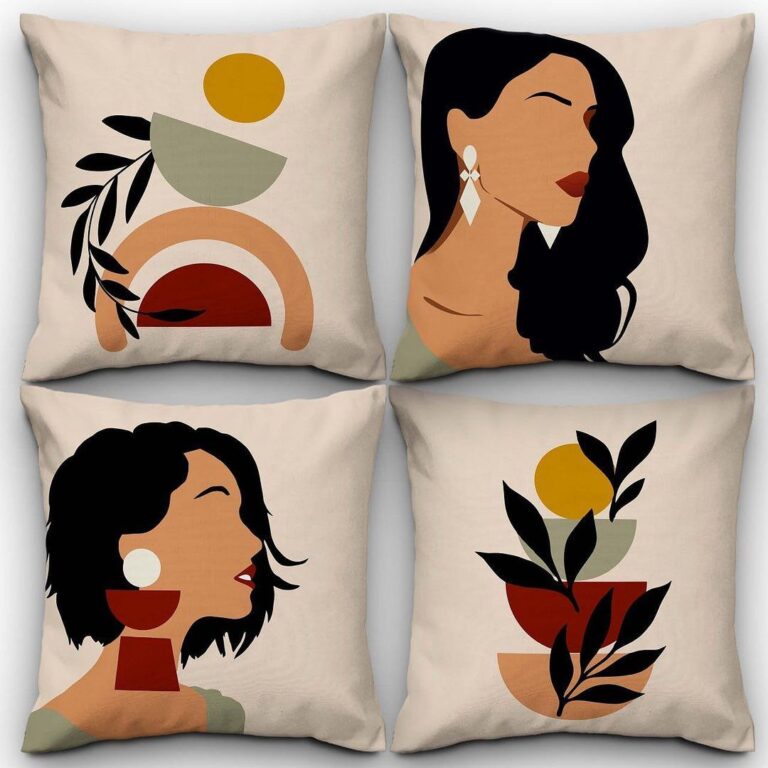 Cushion cover set 4 pieces, velvet - cus-20